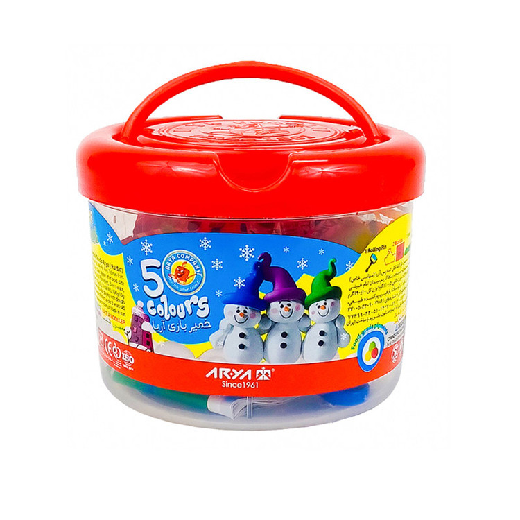 خمیر بازی آریا 5 رنگ سطلی