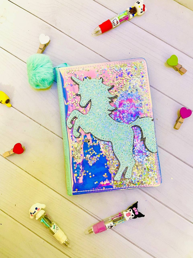 دفتر هولوگرامی یونیکورن سبز