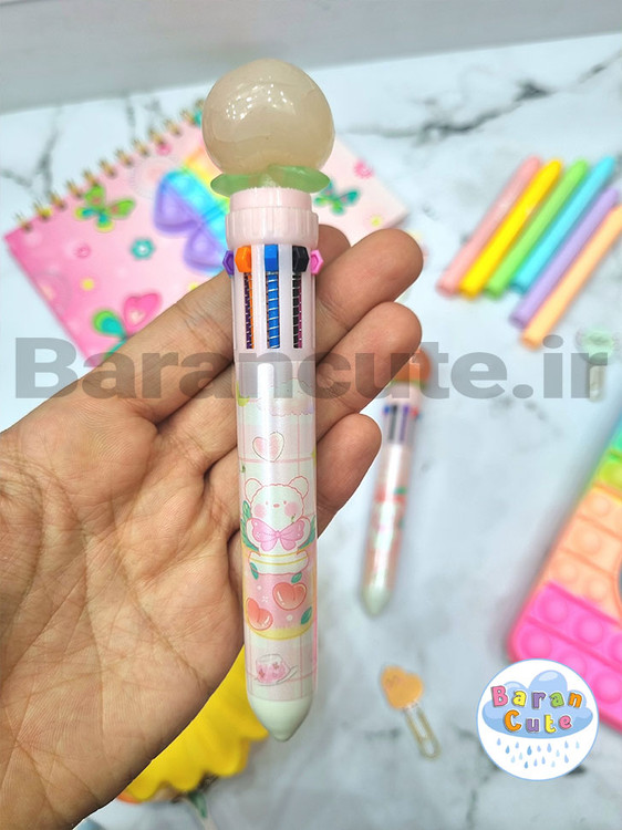 خودکار فانتزی 10 رنگ طرح هلو