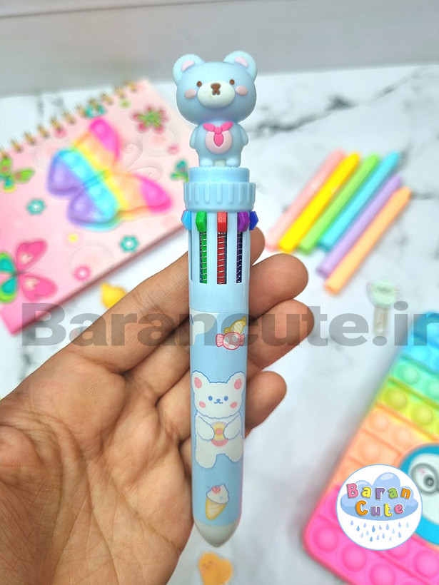 خودکار 10 رنگ خرسی