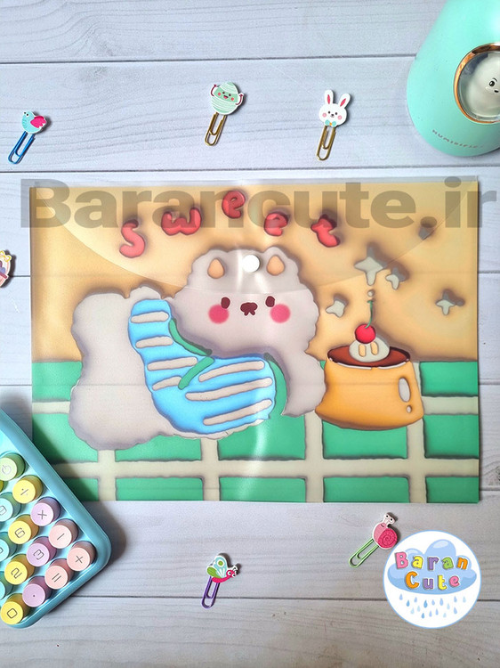 پوشه دکمه دار فانتزی