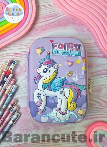 جامدادی کتابی برجسته طرح یونیکورن