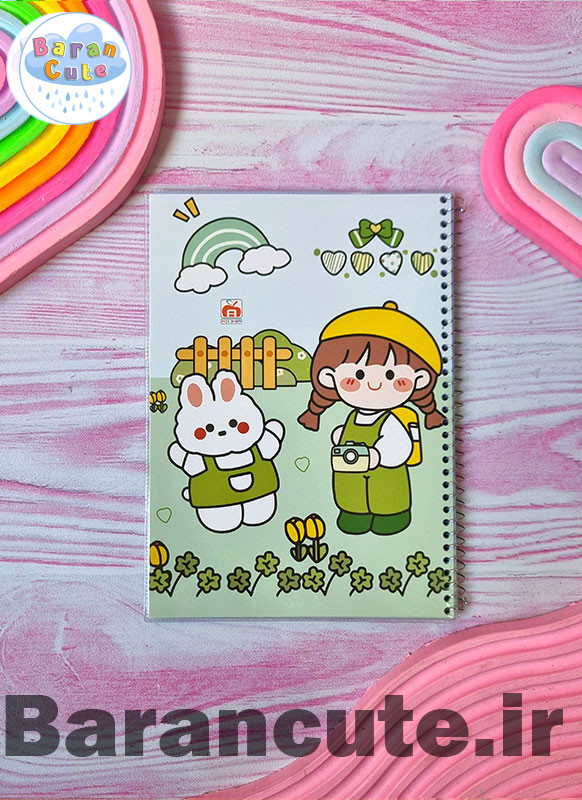 دفتر مشق 60 برگ حاشیه دار طرح دختر