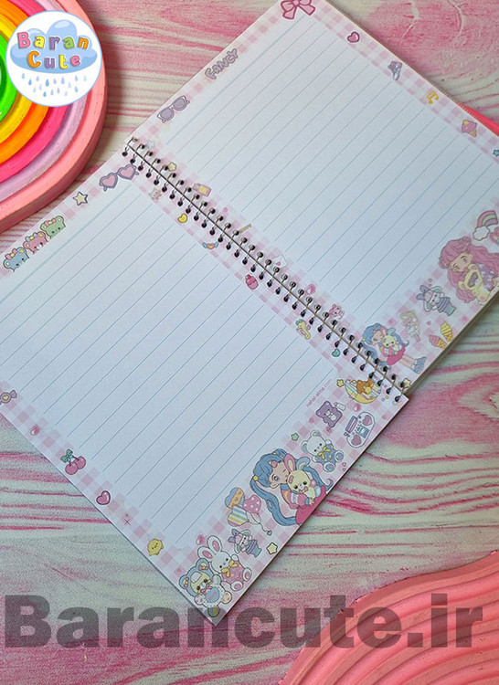 دفتر مشق 60 برگ حاشیه دار طرح دختر