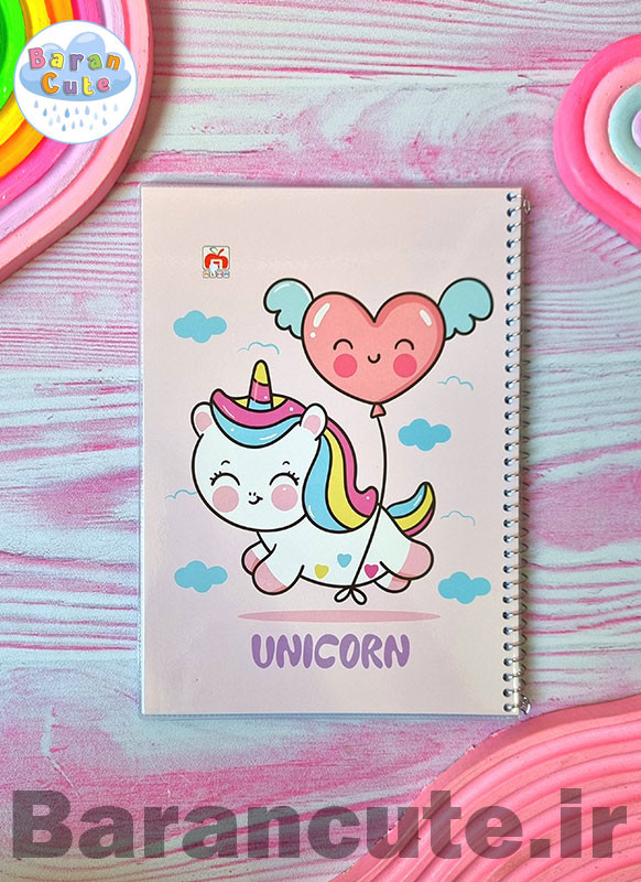 دفتر مشق 60 برگ یونیکورن