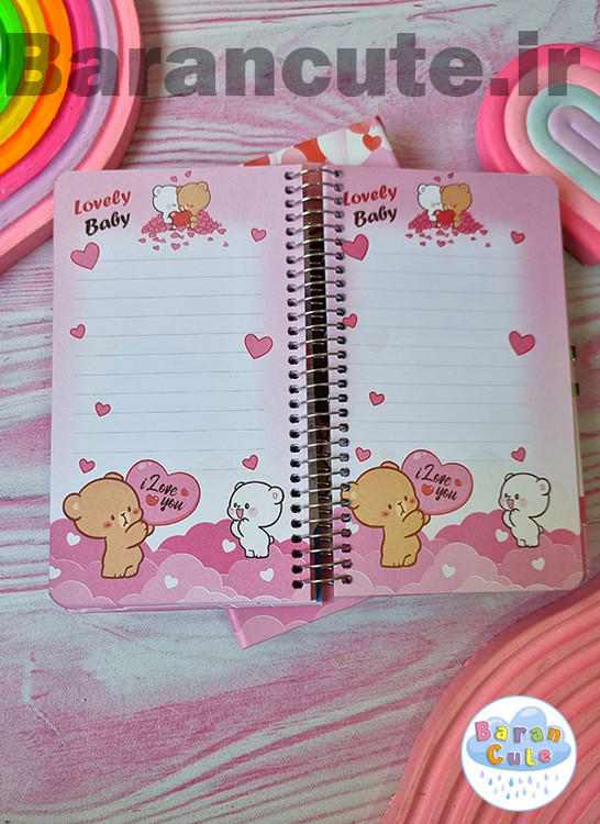 دفتر خاطرات قفل دار سویل طرح کیتی