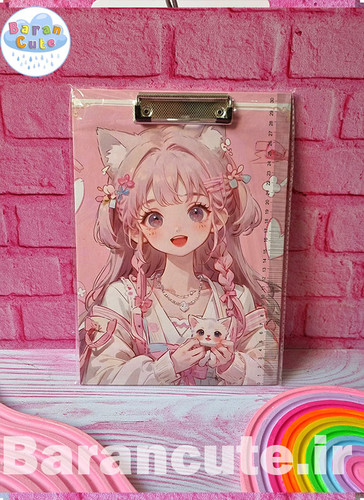 تخته شاسی A4 طرح دختر صورتی