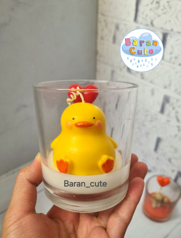 شمع دستساز عطری شات جوجه عاشق ولنتاین