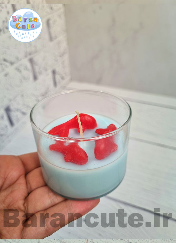 شمع دستساز عطری طرح مینی تنگ ماهی