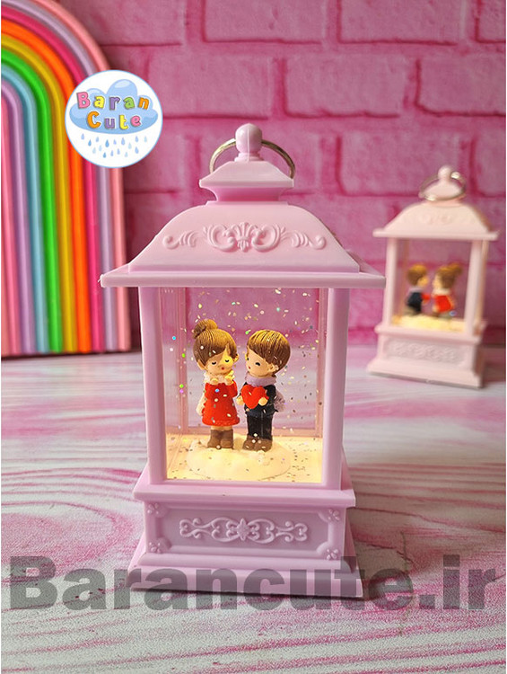 فانوس موزیکال چراغ دار طرح عاشقانه و قلب