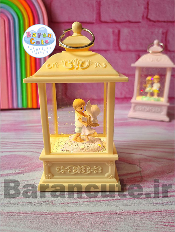 فانوس موزیکال چراغ دار طرح دختر و پسر لیمویی