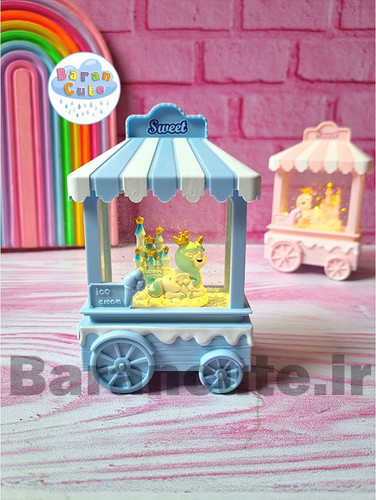 کیوسک موزیکال چراغ دار طرح یونیکورن آبی