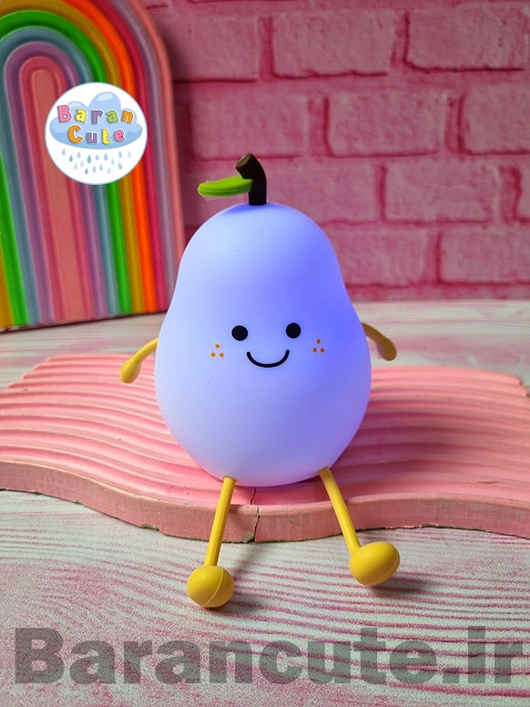 چراغ خواب سیلیکونی لمسی طرح گلابی کیوت