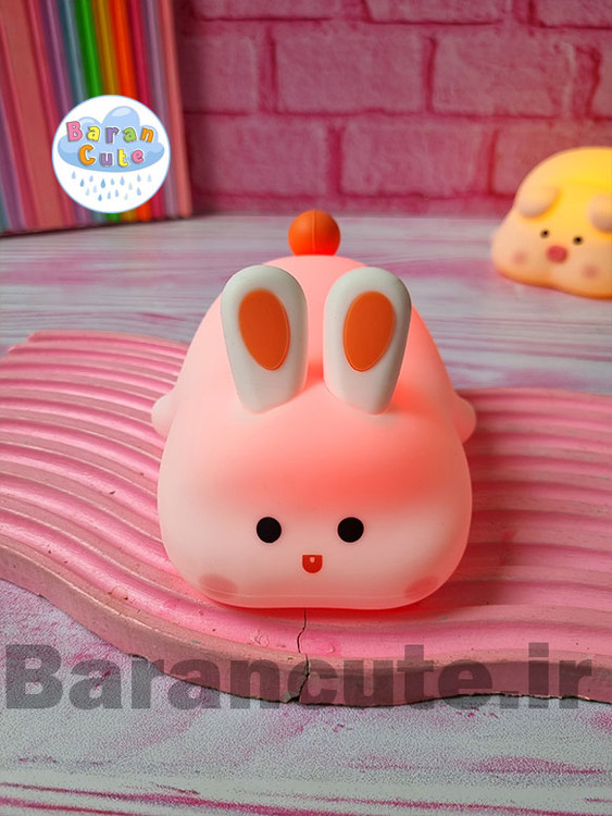 چراغ خواب نرم سیلیکونی لمسی خرگوش خوابیده