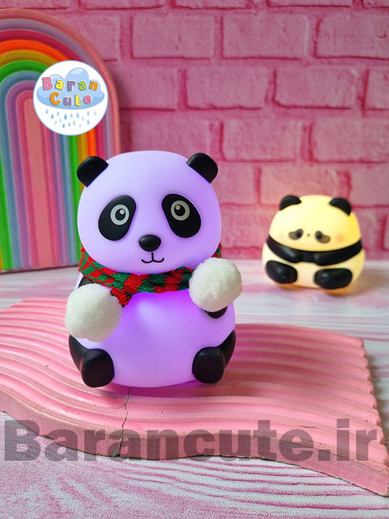 چراغ خواب نرم سیلیکونی لمسی طرح پاندا شال دار