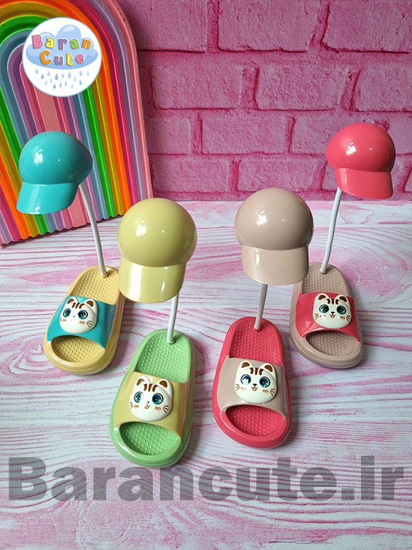 چراغ مطالعه وارداتی سه حالته طرح دمپایی پیشی دار کیوت