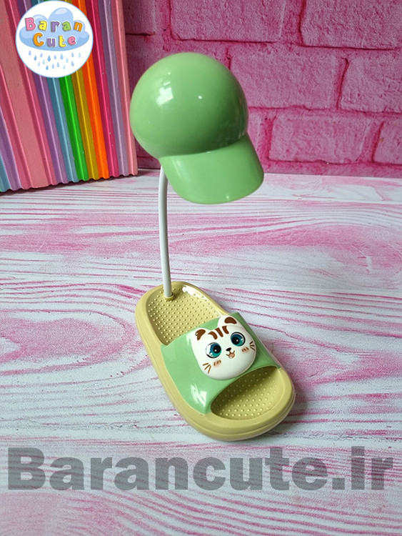 چراغ مطالعه وارداتی سه حالته طرح دمپایی پیشی دار کیوت