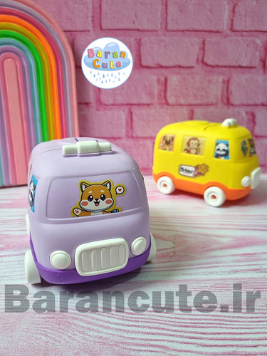 قلک فانتزی کلید دار طرح اتوبوس حیوانات