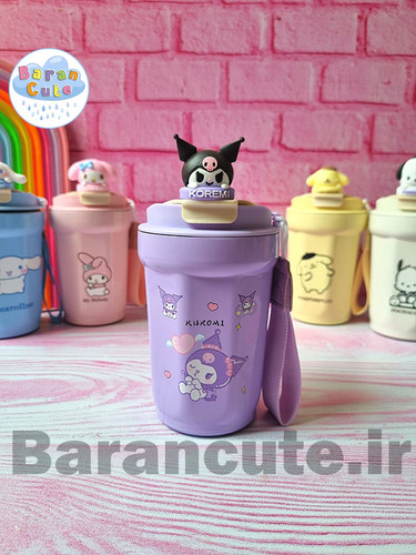 ماگ استیل وارداتی عروسکی طرح کورومی و دوستان