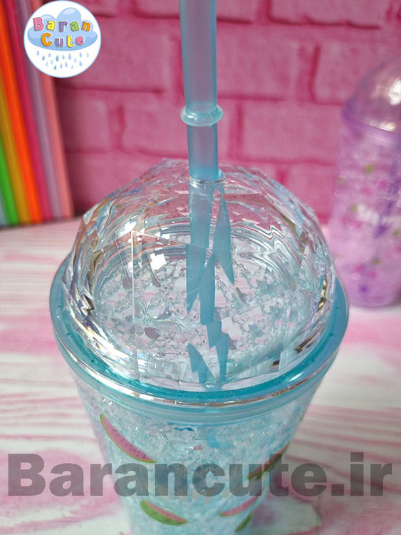 لیوان اسموتی یخ خشک دار الماسی