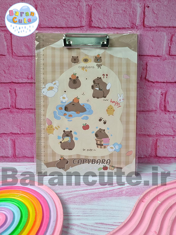 تخته شاسی A4 وارداتی طرح کاپی بارا قهوه ای