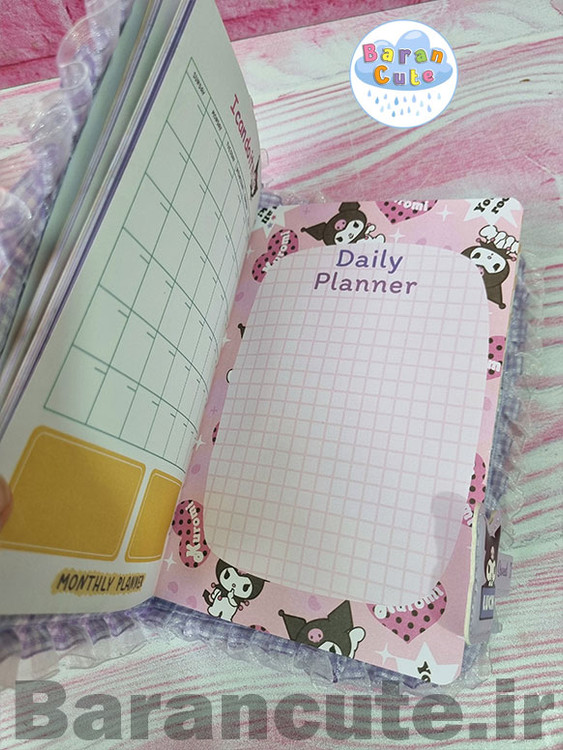 دفتر فانتزی توردار طرح دار طرح کورومی