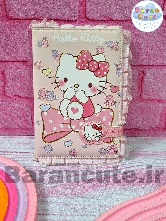 دفتر فانتزی توردار مگنتی داخل طرح دار