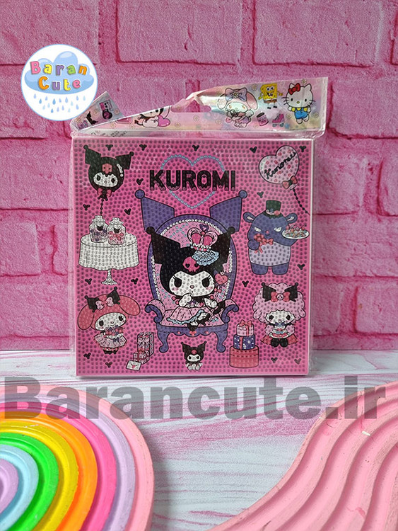 نقاشی الماسی بوم دار مربع 20 سانتی طرح کورومی