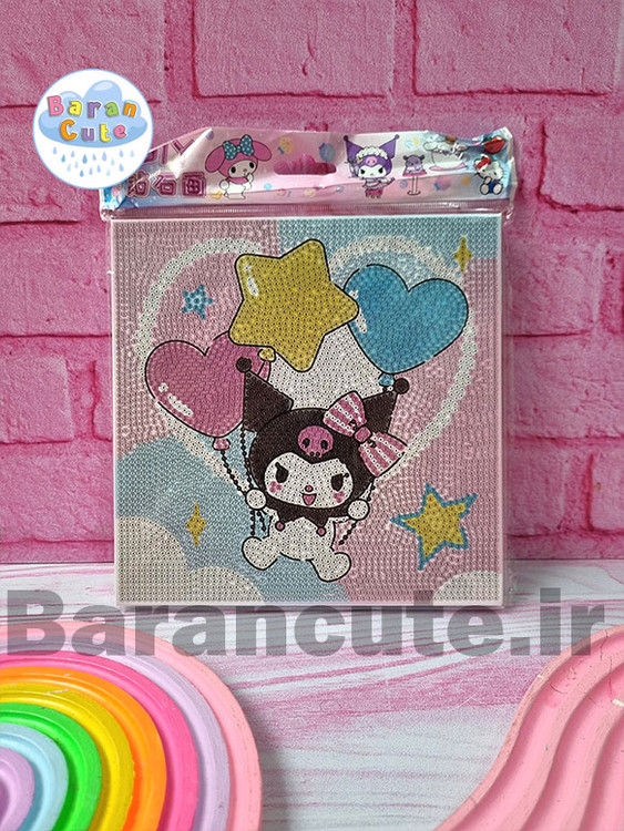 نقاشی الماسی بوم دار مربع 20 سانتی طرح کورومی