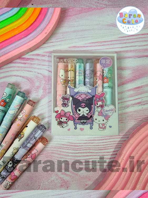 هایلایتر فانتزی وارداتی قلمی طرح کورومی و دوستان