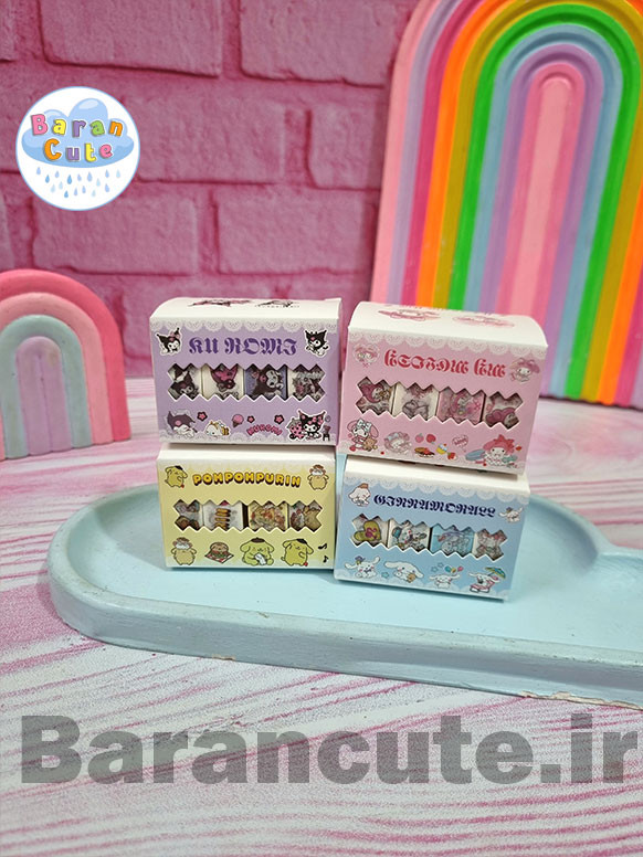 چسب واشی فانتزی 4 عددی طرح کورومی و دوستان