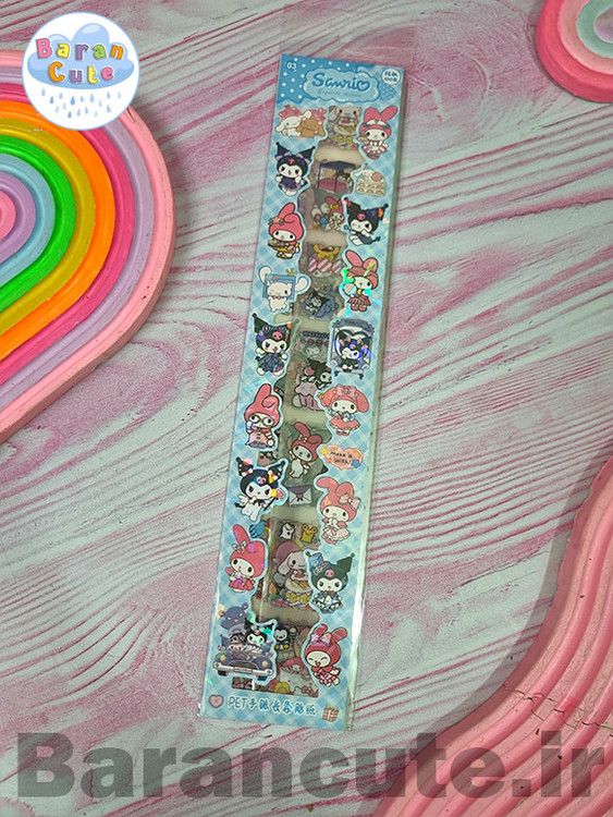 برچسب و استیکر 100 عددی طرح کورومی