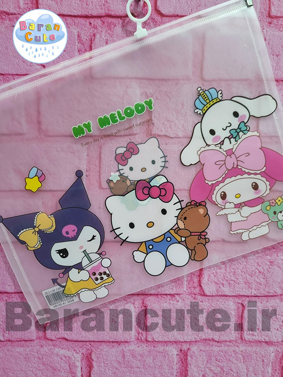 پوشه زیپ دار فانتزی a4 طرح کورومی و دوستان