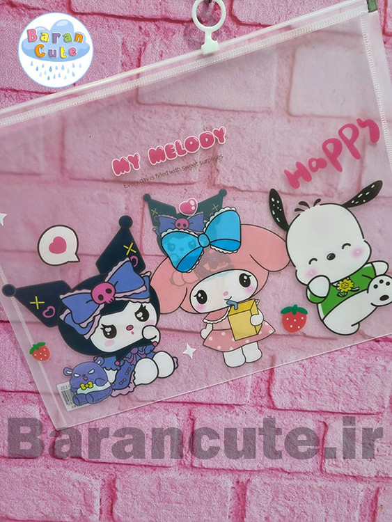 پوشه زیپ دار فانتزی a4 طرح کورومی و دوستان