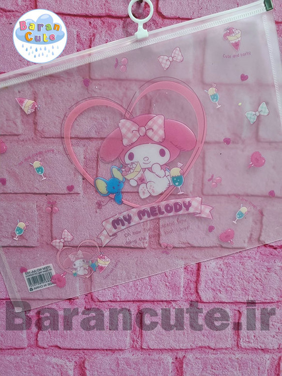 پوشه زیپ دار فانتزی a4 طرح ملودی