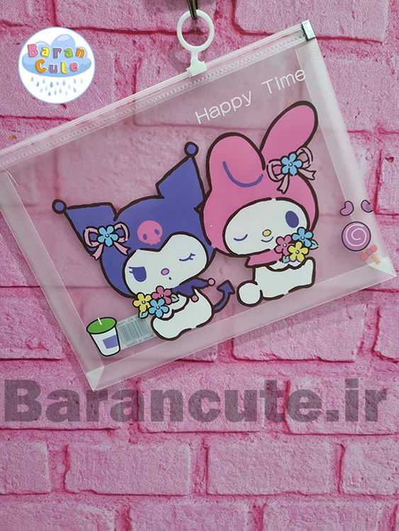 پوشه زیپ دار فانتزی a5 طرح ملودی و کورومی