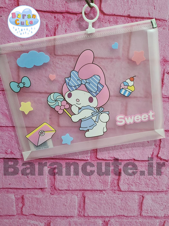 پوشه زیپ دار فانتزی a5 طرح ملودی