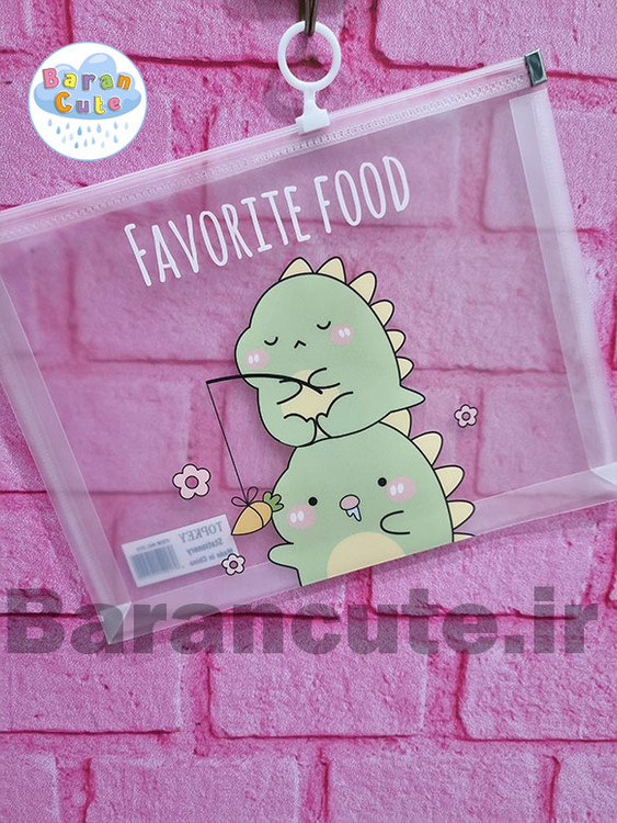 پوشه زیپ دار فانتزی دایناسور