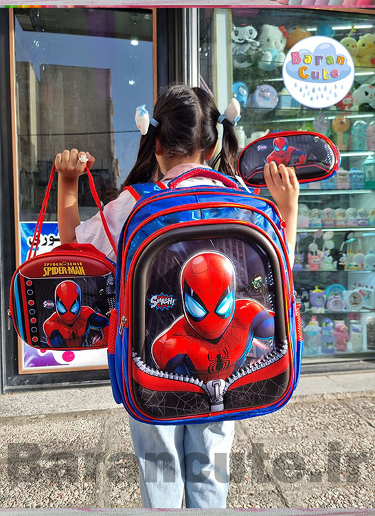 کیف و کوله پشتی مدرسه خارجی و وارداتی برجسته 3 تیکه