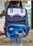 کیف و کوله پشتی مدرسه خارجی و وارداتی برجسته طرح فضانورد آبی