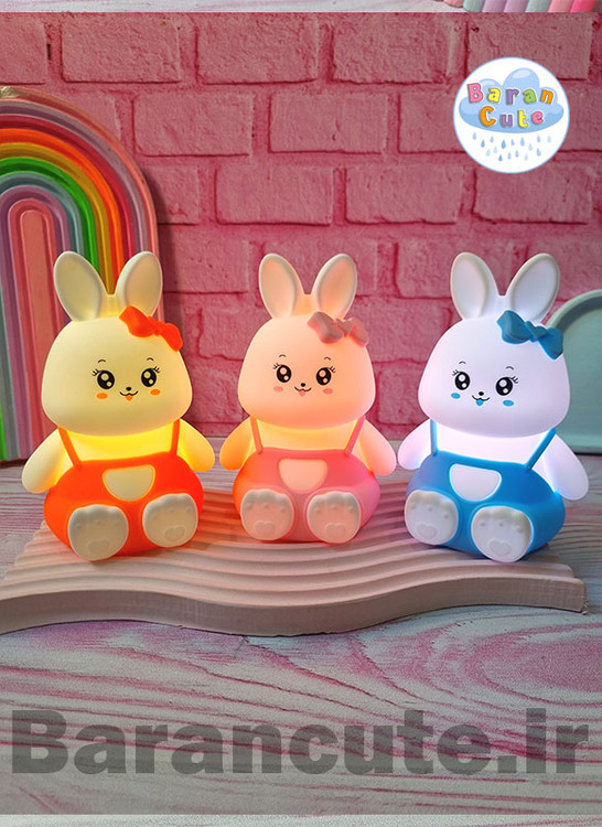 چراغ خواب نرم سیلیکونی لمسی طرح خرگوش