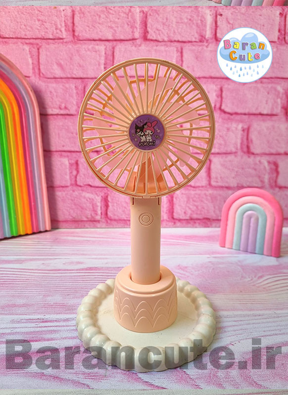 فن (پنکه دستی) فانتزی بزرگ تاشو طرح کورومی گلبهی