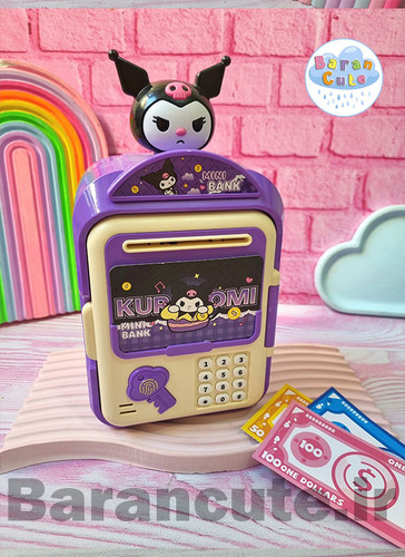 قلک فانتزی موزیکال رمز دار دارای پول کش با عروسک چرخشی سایز بزرگ طرح کورومی