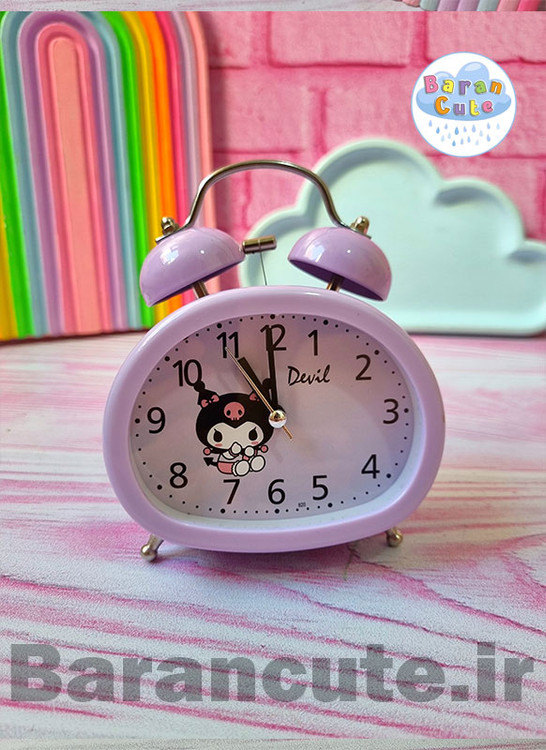 ساعت رومیزی فانتزی زنگ دار طرح کورومی