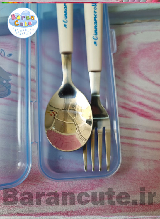 قاشق چنگال کودک طرح سینامورول