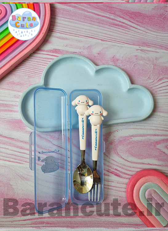 قاشق چنگال کودک با پک بهداشتی سینامورول