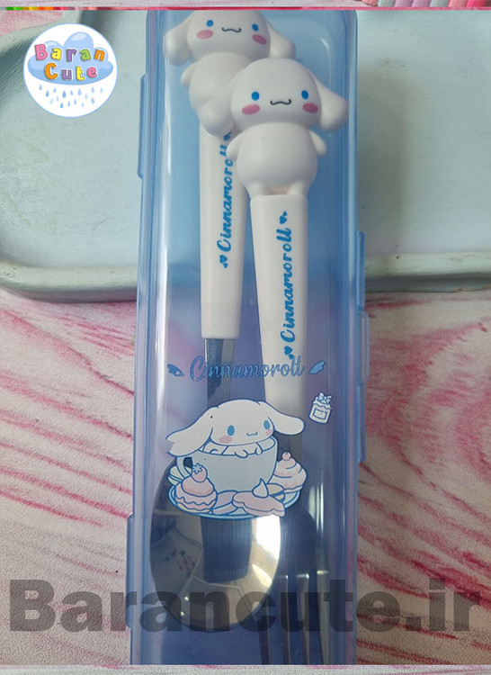 قاشق چنگال با پک بهداشتی طرح سینامورول