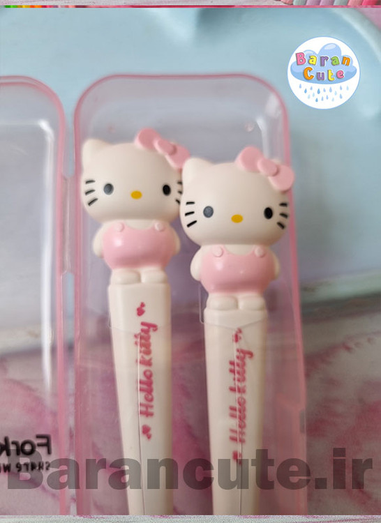 قاشق چنگال با پک بهداشتی طرح کیتی