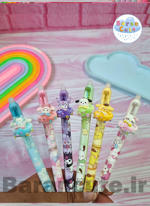 خودکار پاکن دار کلیکی عروسکی طرح کورومی و دوستان