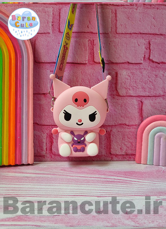 کیف سیلیکونی طرح کورومی صورتی